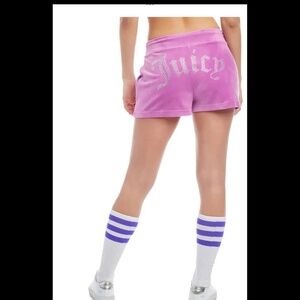 Juicy Couture Big Bling Shorts + Hoodie in Lollipop